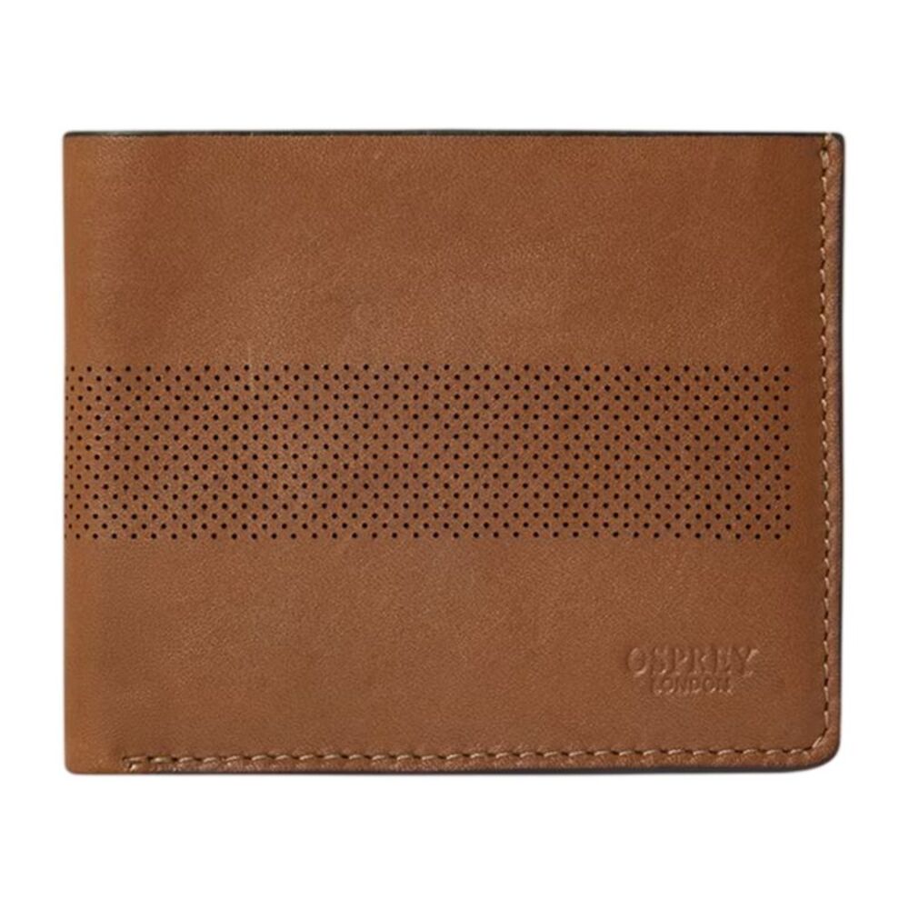 Osprey Arthur Perforated Leather Card Holder / Tan
